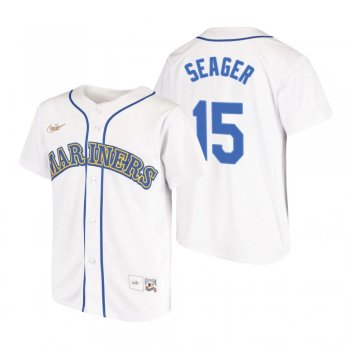 Youth Seattle Mariners Kyle Seager Nike White Cooperstown Collection Home Jersey