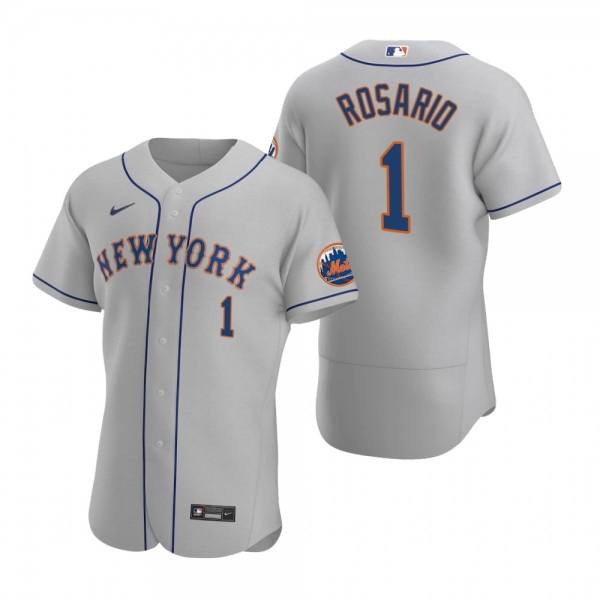 Men's New York Mets Amed Rosario Nike Gray Authentic 2020 Road Jersey