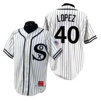 Men's Chicago White Sox Reynaldo Lopez White Turn Back the Clock 1990 Special Edition Jersey