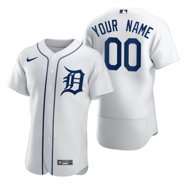 Detroit Tigers Custom Nike White 2020 Authentic Jersey