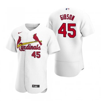 Men's St. Louis Cardinals Bob Gibson White 2020 Home Authentic Player Jersey