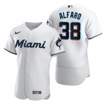 Men's Miami Marlins Jorge Alfaro Nike White 2020 Authentic Jersey