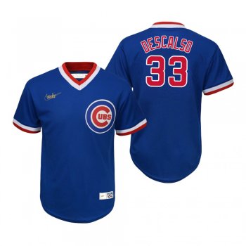 Youth Chicago Cubs Daniel Descalso Nike Royal Cooperstown Collection Road Jersey