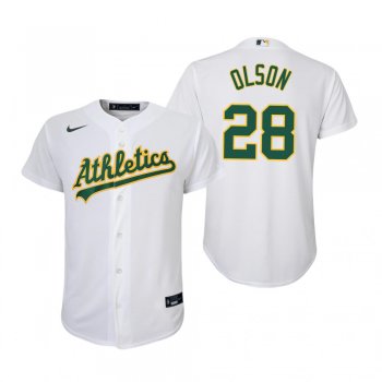 Youth Oakland Athletics Matt Olson Nike White 2020 Replica Home Jersey