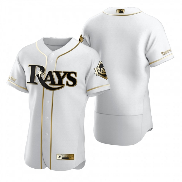 Men's Tampa Bay Rays Nike White Authentic Golden Edition Jersey