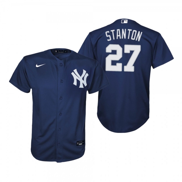 Youth New York Yankees Giancarlo Stanton Nike Navy 2020 Replica Alternate Jersey