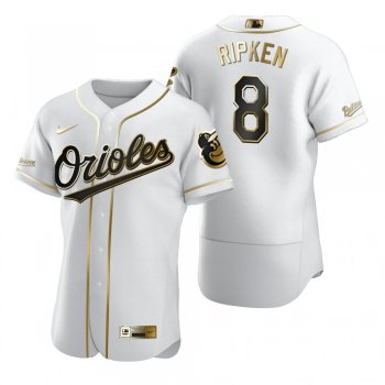 Men's Baltimore Orioles Cal Ripken Jr. Nike White Authentic Golden Edition Jersey