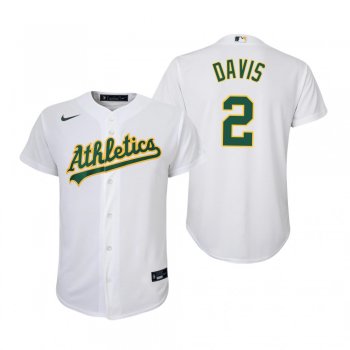 Youth Oakland Athletics Khris Davis Nike White 2020 Replica Home Jersey