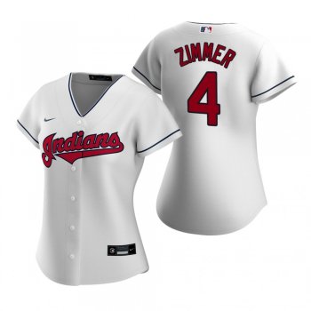 Women's Cleveland Indians Bradley Zimmer Nike White 2020 Replica Home Jersey