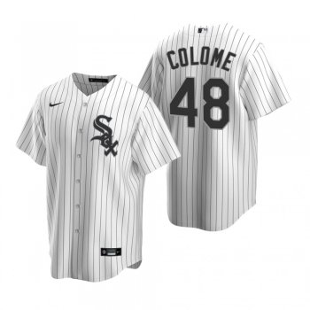 Men's Chicago White Sox Alex Colome Nike White Replica Home Jersey