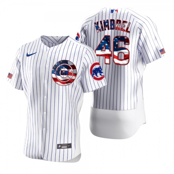 Men's Craig Kimbrel Chicago Cubs White 2020 Stars & Stripes 4th of July Jersey