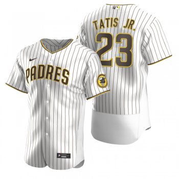 Men's San Diego Padres Fernando Tatis Jr. Nike White Brown Authentic Jersey