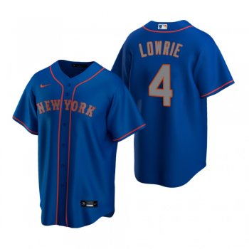 Men's New York Mets Jed Lowrie Nike Royal Replica Alternate Road Jersey