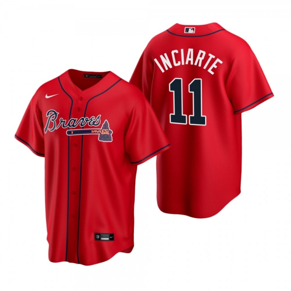 Men's Atlanta Braves Ender Inciarte Nike Red 2020 Replica Alternate Jersey