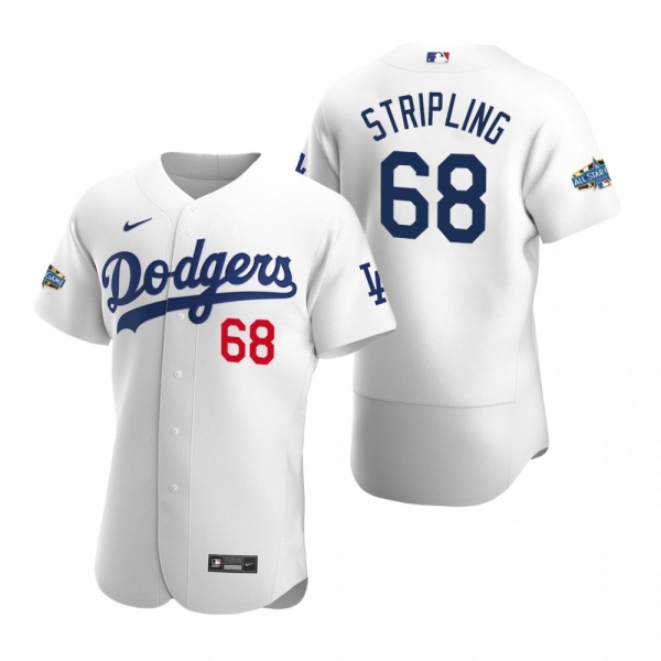 Men's Los Angeles Dodgers Ross Stripling 2020 Home Patch White Authentic Jersey