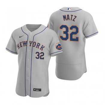 Men's New York Mets Steven Matz Nike Gray Authentic 2020 Road Jersey