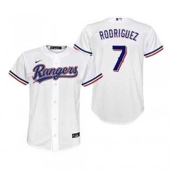 Youth Texas Rangers Ivan Rodriguez Nike White Replica Home Jersey