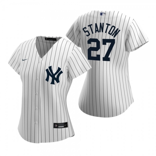 Women's New York Yankees Giancarlo Stanton Nike White 2020 Replica Home Jersey