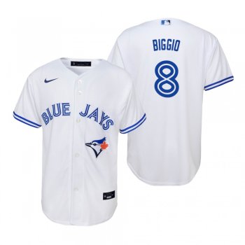 Youth Toronto Blue Jays Cavan Biggio Nike White Replica Home Jersey