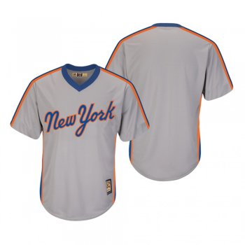 Men's New York Mets Gray Cooperstown Collection Replica Cool Base Big & Tall Jersey