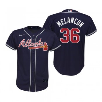 Youth Atlanta Braves Mark Melancon Nike Navy Replica Alternate Jersey