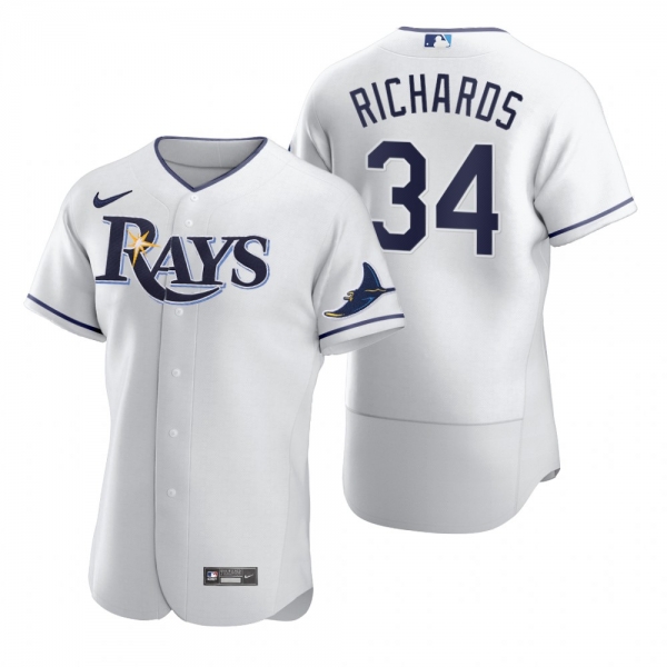 Men's Tampa Bay Rays Trevor Richards Nike White 2020 Authentic Jersey