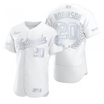 Men's Frank Robinson Washington Nationals White Award Collection Hall of Fame Jersey