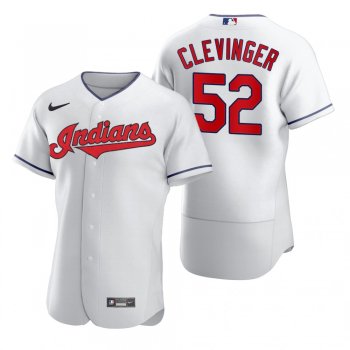 Men's Cleveland Indians Mike Clevinger Nike White 2020 Authentic Jersey