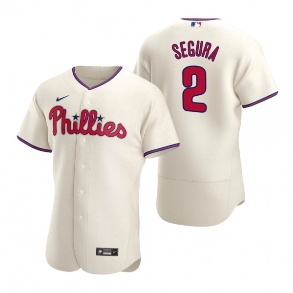 Men's Philadelphia Phillies Jean Segura Nike Cream Authentic 2020 Alternate Jersey