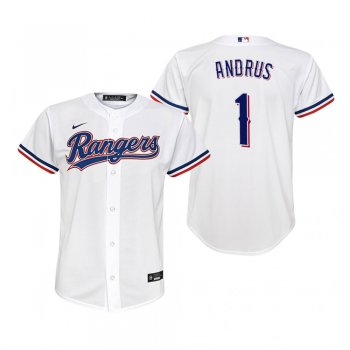 Youth Texas Rangers Elvis Andrus Nike White Replica Home Jersey