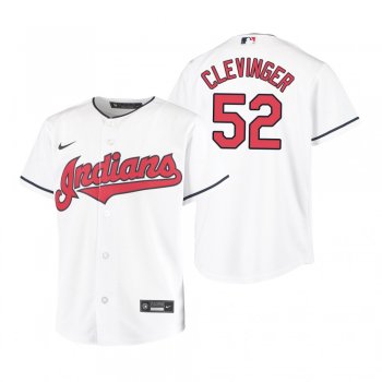 Youth Cleveland Indians Mike Clevinger Nike White Replica Home Jersey