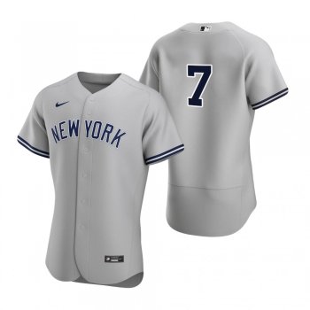 Men's New York Yankees Mickey Mantle Nike Gray Authentic 2020 Road Jersey