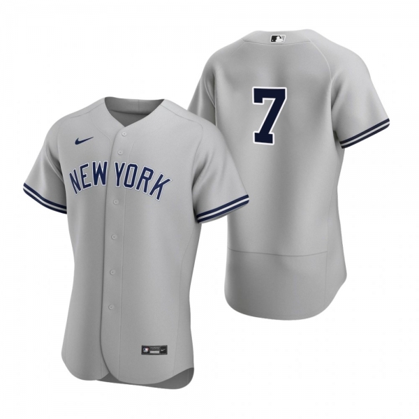 Men's New York Yankees Mickey Mantle Nike Gray Authentic 2020 Road Jersey