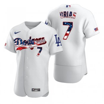 Men's Julio Urias Los Angeles Dodgers White 2020 Stars & Stripes 4th of July Jersey