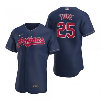 Men's Cleveland Indians Jim Thome Nike Navy Authentic 2020 Alternate Jersey