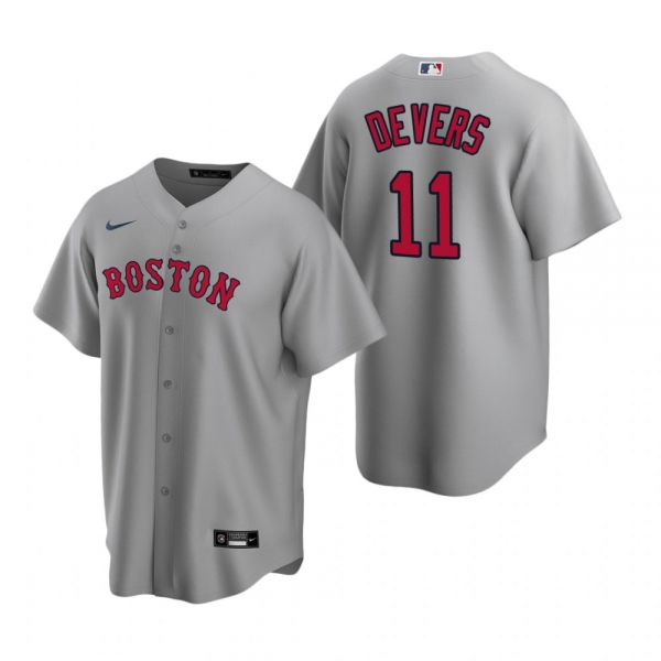 Men's Boston Red Sox Rafael Devers Nike Gray Replica Road Jersey