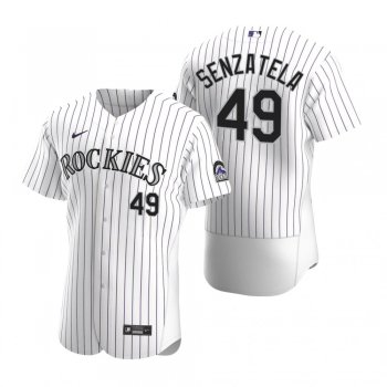 Men's Colorado Rockies Antonio Senzatela Nike White Authentic 2020 Home Jersey