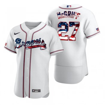 Men's Fred McGriff Atlanta Braves White 2020 Stars & Stripes 4th of July Jersey