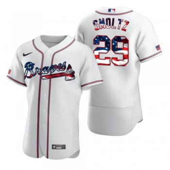 Men's John Smoltz Atlanta Braves White 2020 Stars & Stripes 4th of July Jersey