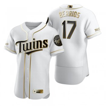 Men's Minnesota Twins Jose Berrios Nike White Authentic Golden Edition Jersey