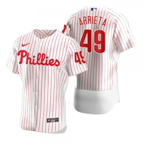 Men's Philadelphia Phillies Jake Arrieta Nike White 2020 Authentic Jersey