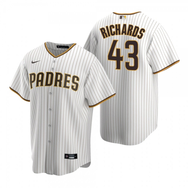 Men's San Diego Padres Garrett Richards Nike White Brown Replica Home Jersey