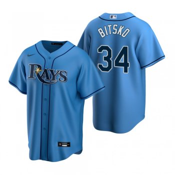 Men's Tampa Bay Rays Nick Bitsko Light Blue 2020 MLB Draft Replica Alternate Jersey