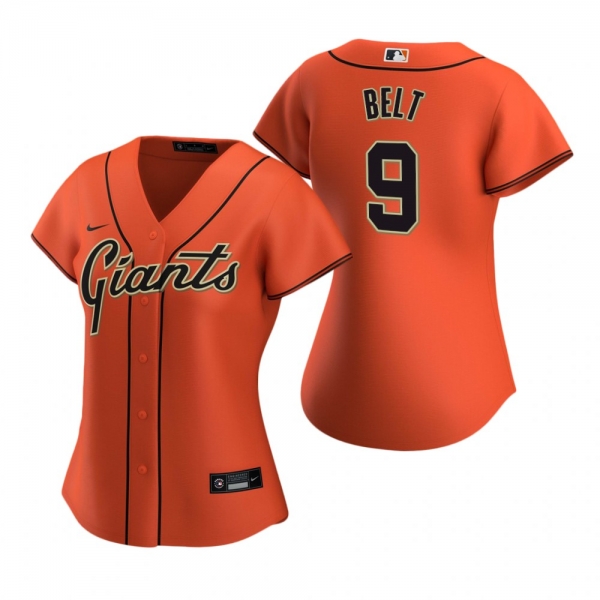 Women's San Francisco Giants Brandon Belt Nike Orange 2020 Replica Alternate Jersey