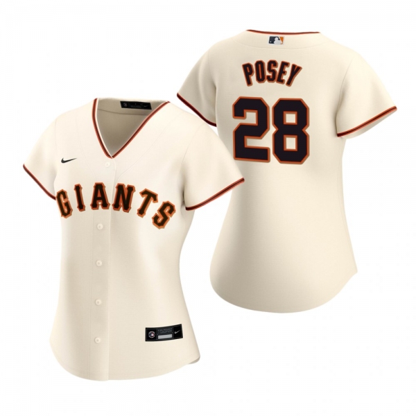 Women's San Francisco Giants Buster Posey Nike Cream 2020 Replica Home Jersey