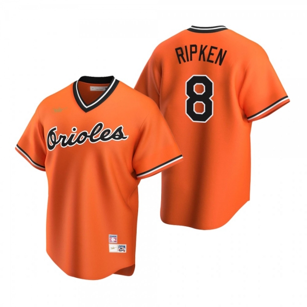 Men's Baltimore Orioles Cal Ripken Jr. Nike Orange Cooperstown Collection Alternate Jersey