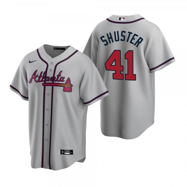 Men's Atlanta Braves Jared Shuster Gray 2020 MLB Draft Replica Road Jersey