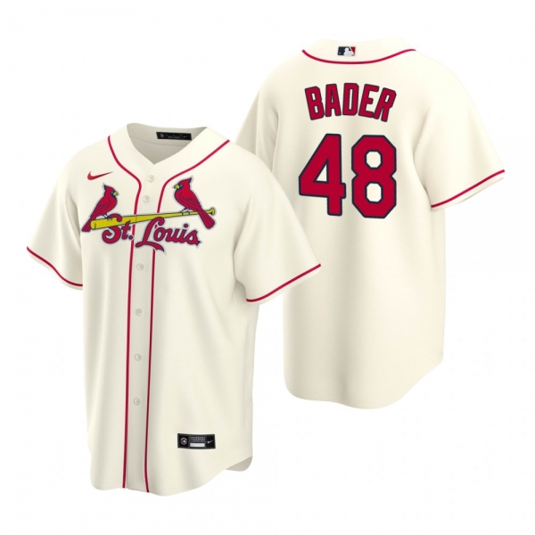 Men's St. Louis Cardinals Harrison Bader Nike Cream Replica Alternate Jersey