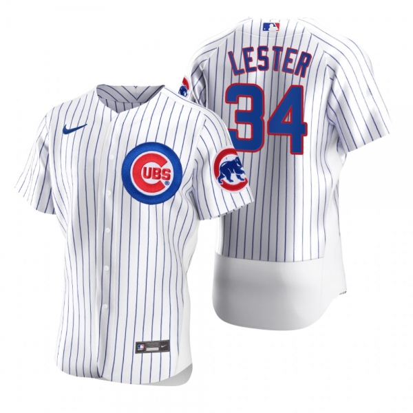 Men's Chicago Cubs Jon Lester Nike White 2020 Authentic Jersey