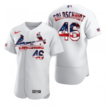 Men's Paul Goldschmidt St. Louis Cardinals White 2020 Stars & Stripes 4th of July Jersey